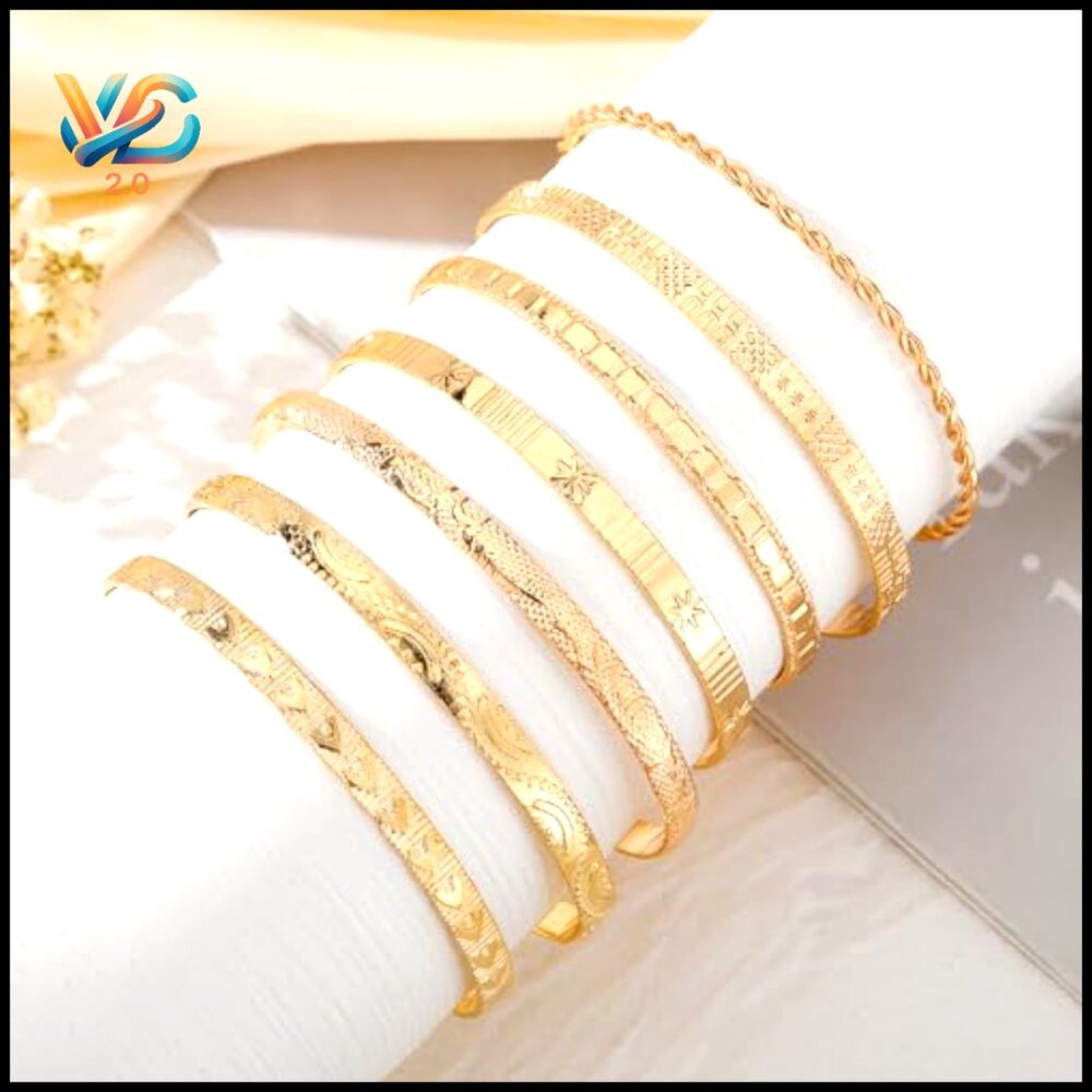 Adjustable Boho Bangle Bracelet Set Stackable Cuf… - image 7